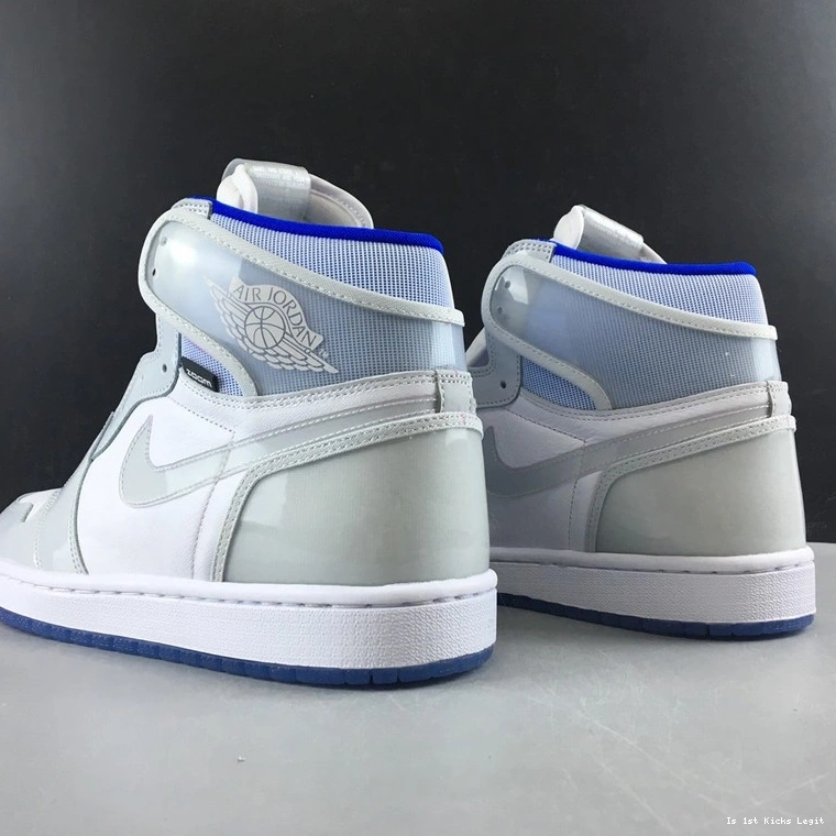 High Retro CK6637-104 Jordan 1  Racer White Zoom Blue 0923
